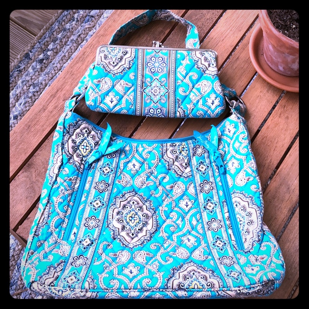 SALE Vera Bradley Totally Turquoise tote & wallet